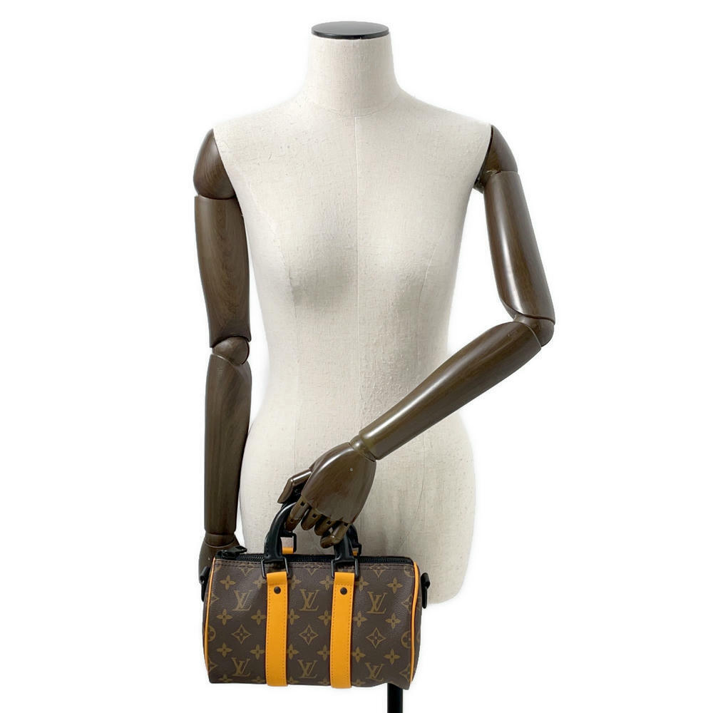 Louis Vuitton Monogram Macassar Brown Keepall Bandoulire Shoulder Bag - Picture 5 of 12